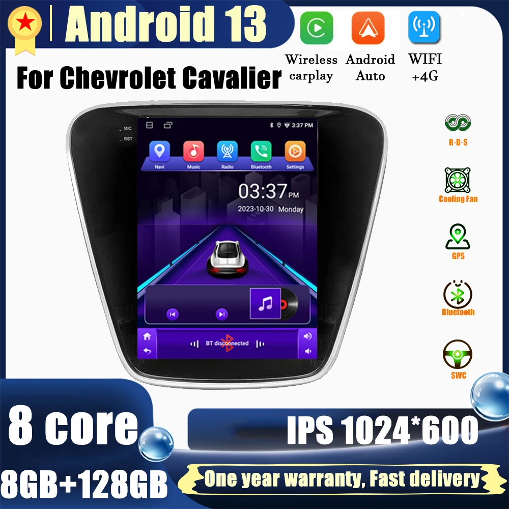 

9.7'' Android 13 Car Radio Navigation Player For Chevrolet Cavalier 2016-2019 Multimedia Video CarPlay Auto GPS Head Unit WIFI