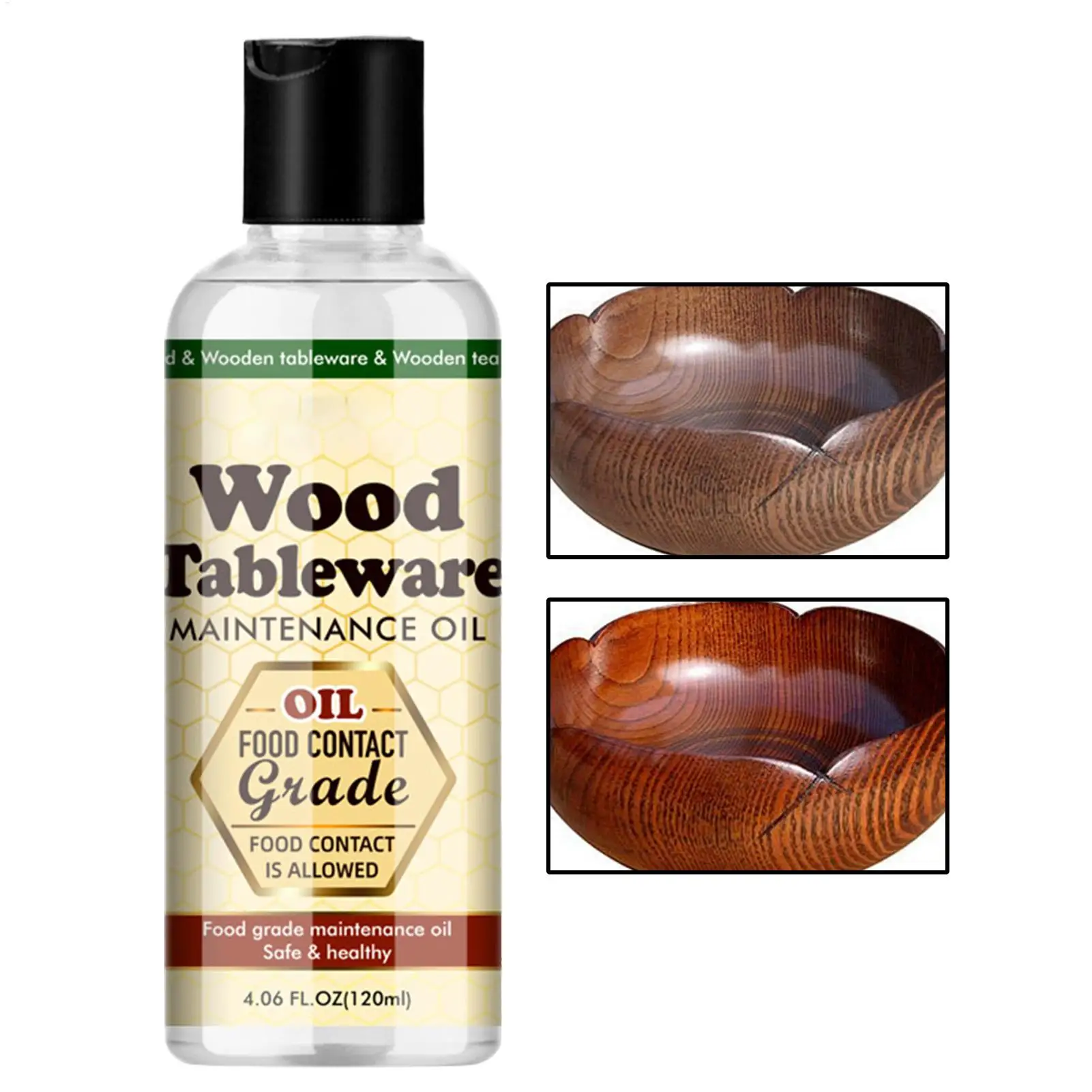 120ml Wood Cutting Board Care Oil Conditioner Oil for Tea Set Wood Maintenance Oil for Wooden Furniture Spoons Cutting Boards