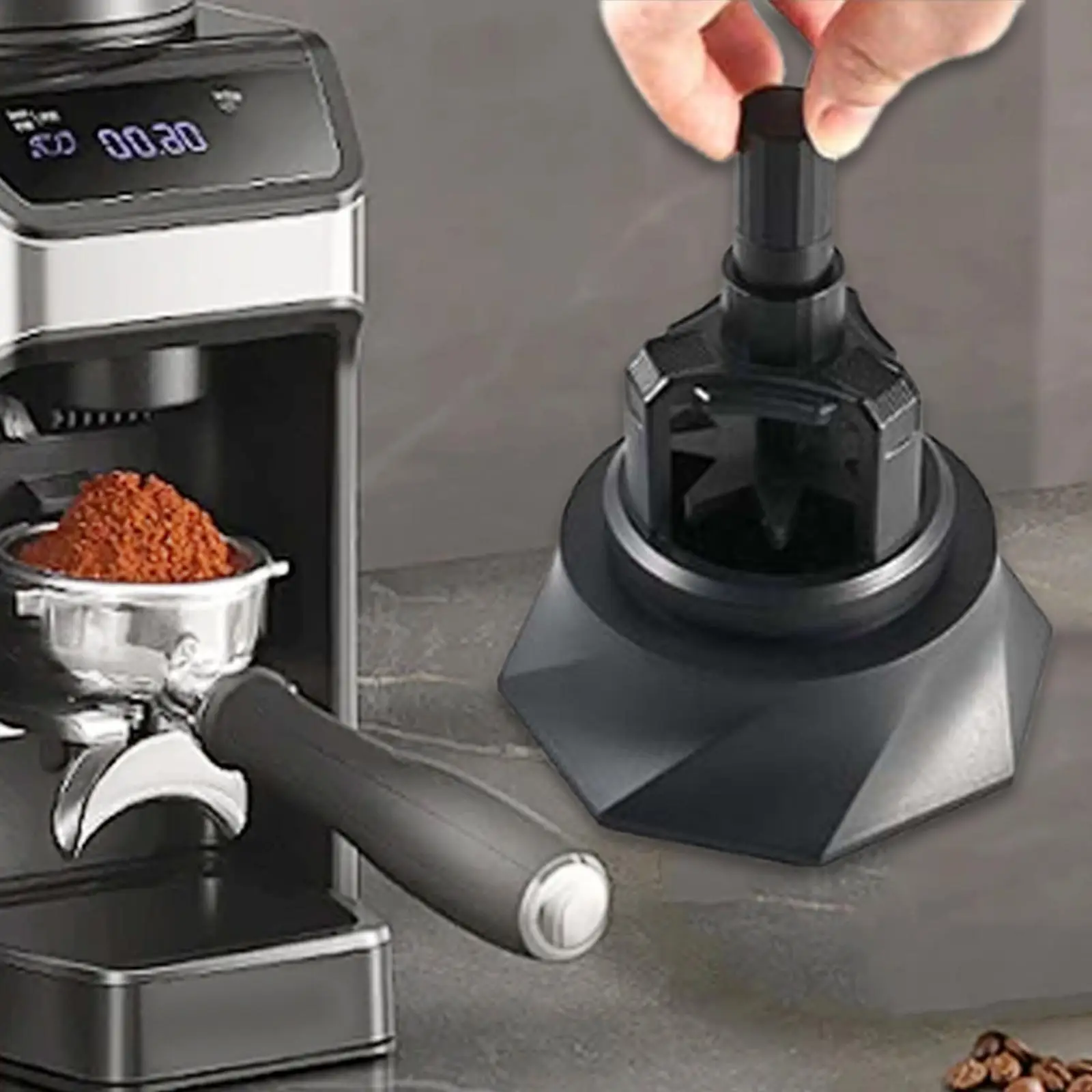 Coffee Powder Pins Cleaning Tool Professional Nylon Brush Stable Compact Distribution Cleaning Base for