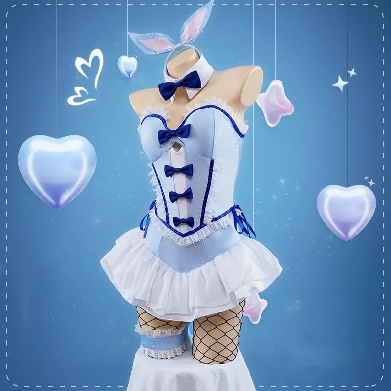 

My Dress-Up Darling Cosplay Blue Bunny Girl Wig Bunny Ear Cosplay Costume Outfit Role Play Cosplay Outfit