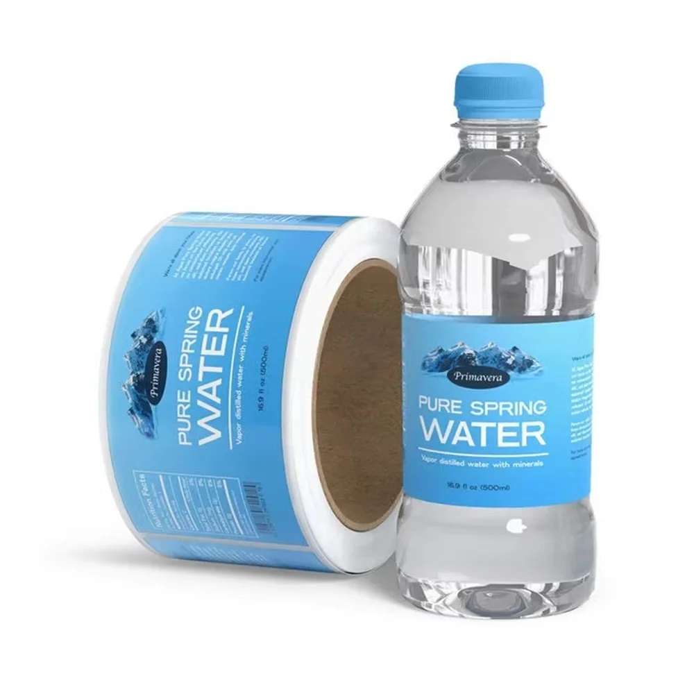 

Custom Logo Label Roll | Glossy Varnish Paper Sticker | Biodegradable Self Adhesive for Bottles