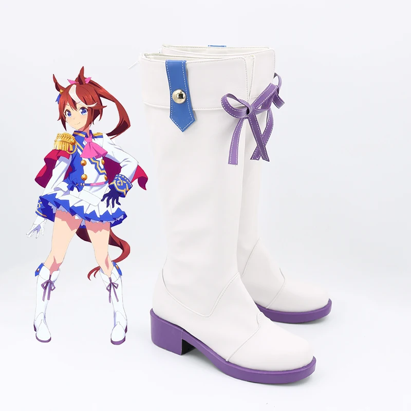 Game Pretty Derby Tokai Teio Cosplay Schoenen Tōkai Teiō Cosplay Lange Laarzen Voor Hallowmas Party Volwassen Vrouwen Mannen