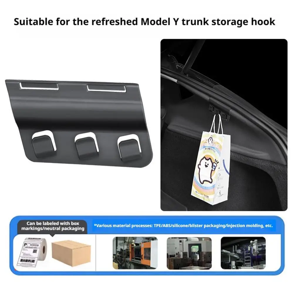 Trunk Hooks Designed for for Model Y/YL,Handy for Organizing Shopping Bags, Other Small Belongings Within The Car