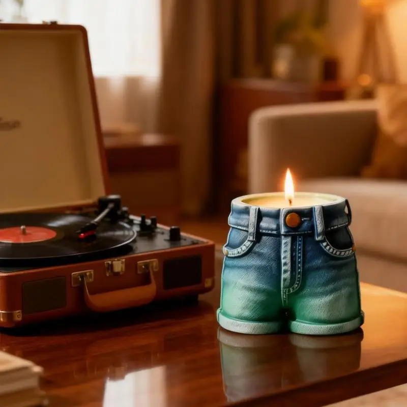 

91AF Novelty Silicone Casting Mold Shaped Like Jeans Perfect For Resin Jewelry Making