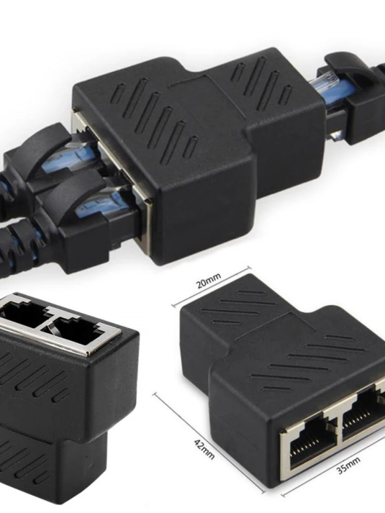 1 do 2 sposobów złącze sieciowe RJ45 Ethernet LAN Core standardowe gniazdo typu Jack kabel komputerowy Adapter RJ45Network Splitter Eight