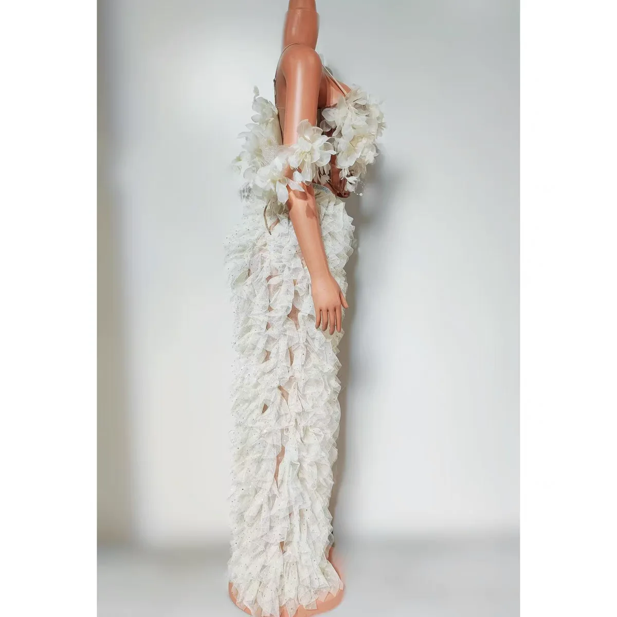 Bar DJ Klub nocny Piosenkarka Kostium sceniczny Seksowna siateczka Zestaw z wysokim rozcięciem Impreza Taniec Zespół Tematyczny Pokaz