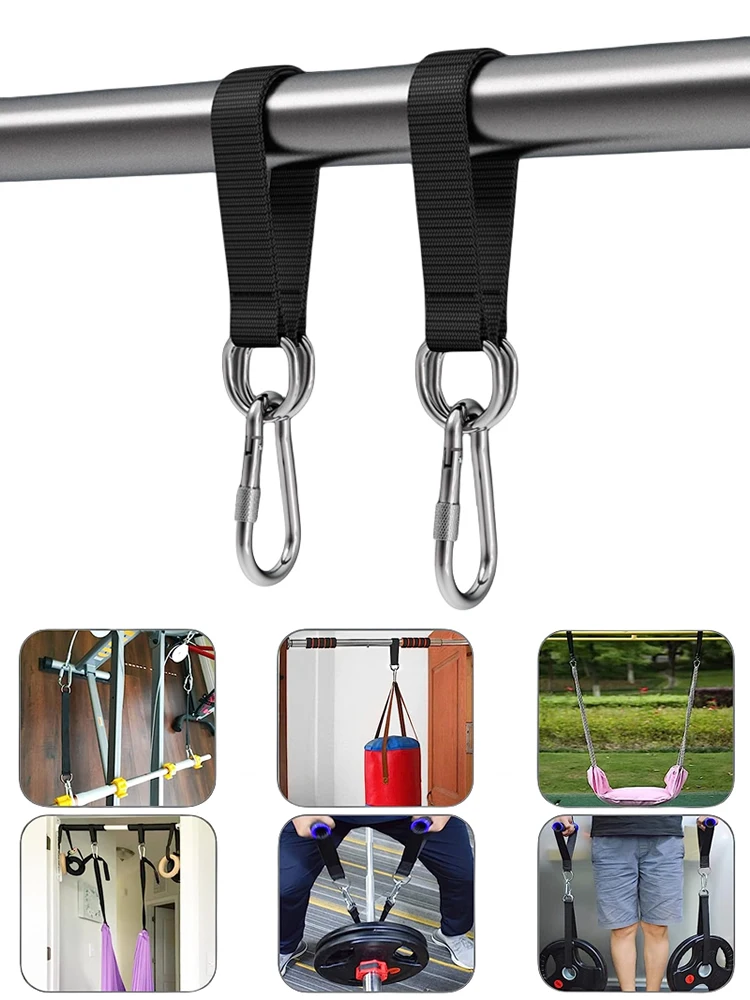 Baumschaukelgurte, 200 kg, robuster Hakenring-Hängegürtel, Verbindungsgürtel für Hängematte, Boxsack, Schaukel, horizontale Stange – Detail 6
