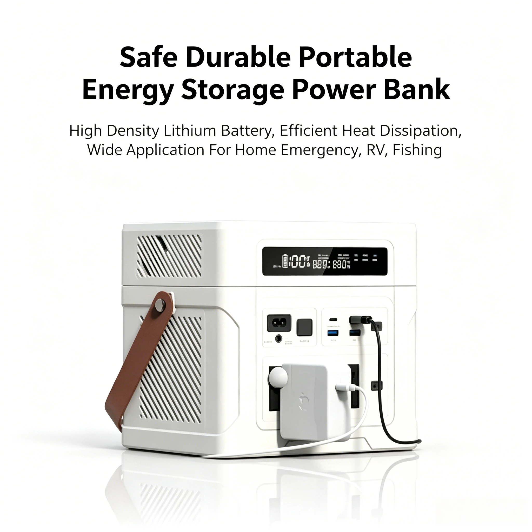 1000W Portable Solar Power Station Car Jump Starter Outdoor Camping Emergency Power Supply