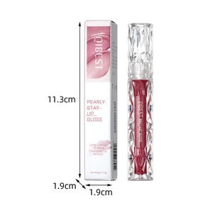 Qibest-Melzbar-Diamantschimmer-Glitzer Lipgloss, matt flüssiger Lippenstift, helle Perle der Lipglasur, Langzeitliptint in Frauen, Frauen-Make-up 10 neue Lippenverkäufe - №3