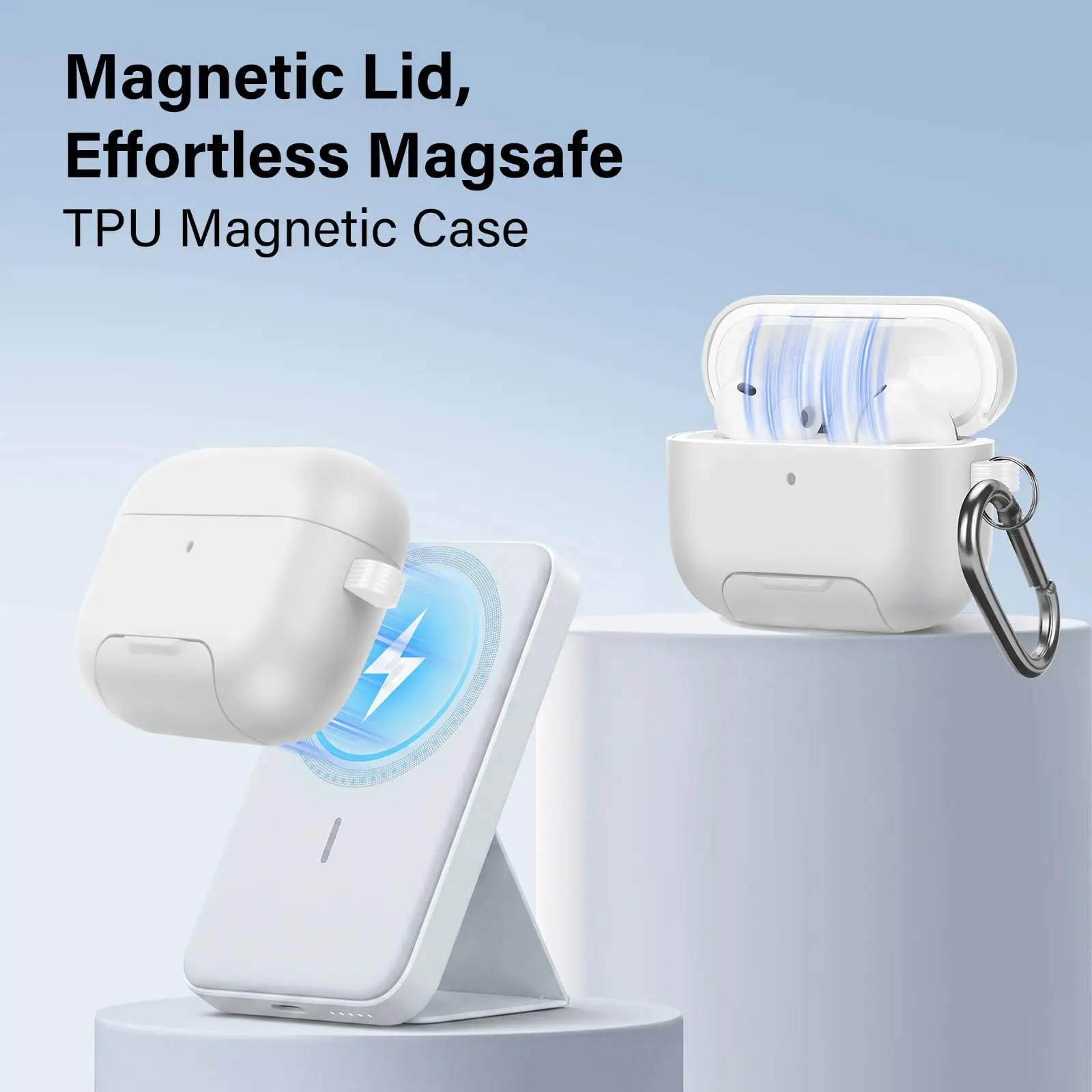 Earphone Accessories For AirPods 5/4/Pro 3 Magnetic Lock Case Phone Stand Design Compatible with MagSafe For AirPods 5/4/Pro 3