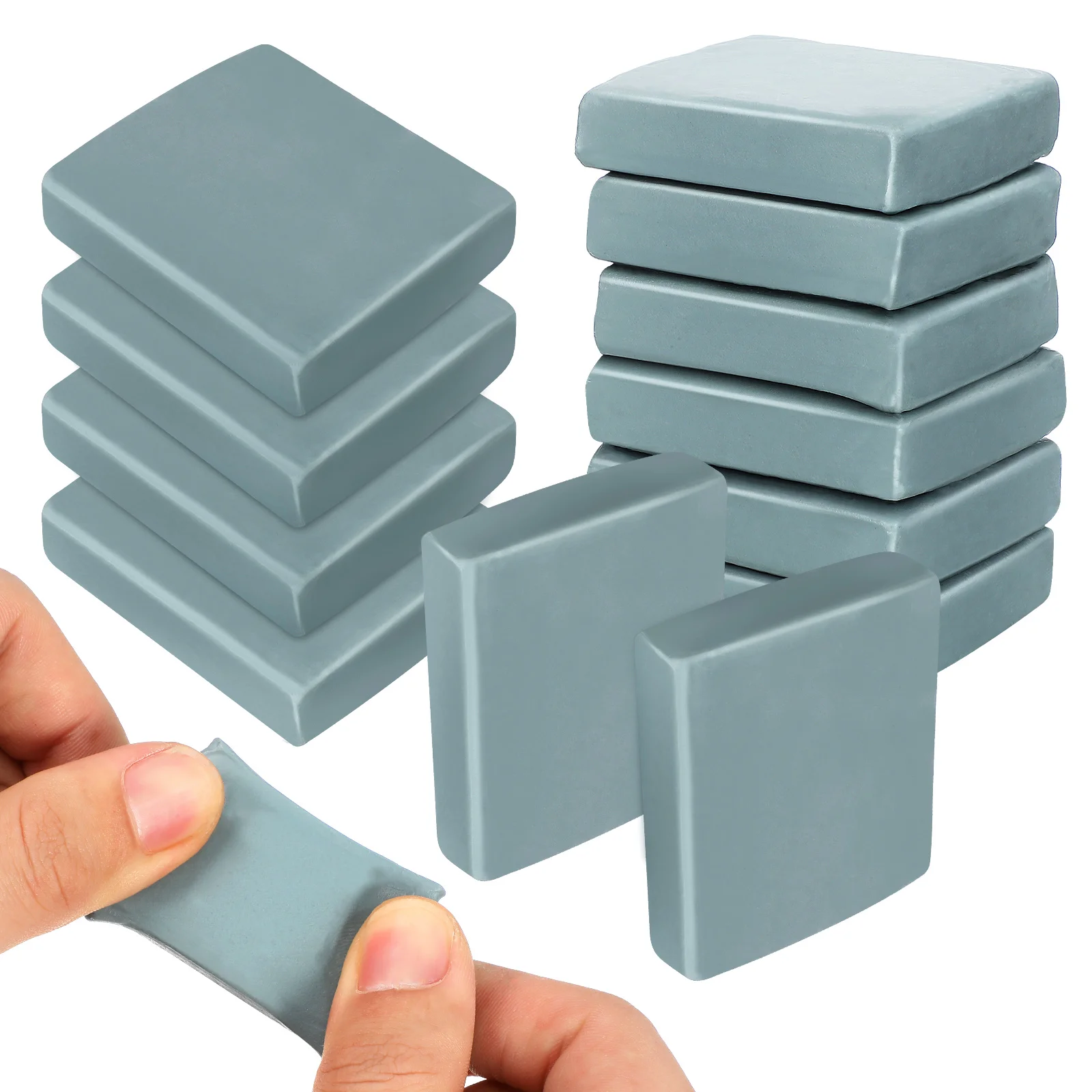 

12pcs Erasers Soft Moldable Strong Adhesion Drawing Supplies Sketching Painting Study Office Student Use Gum Erasers