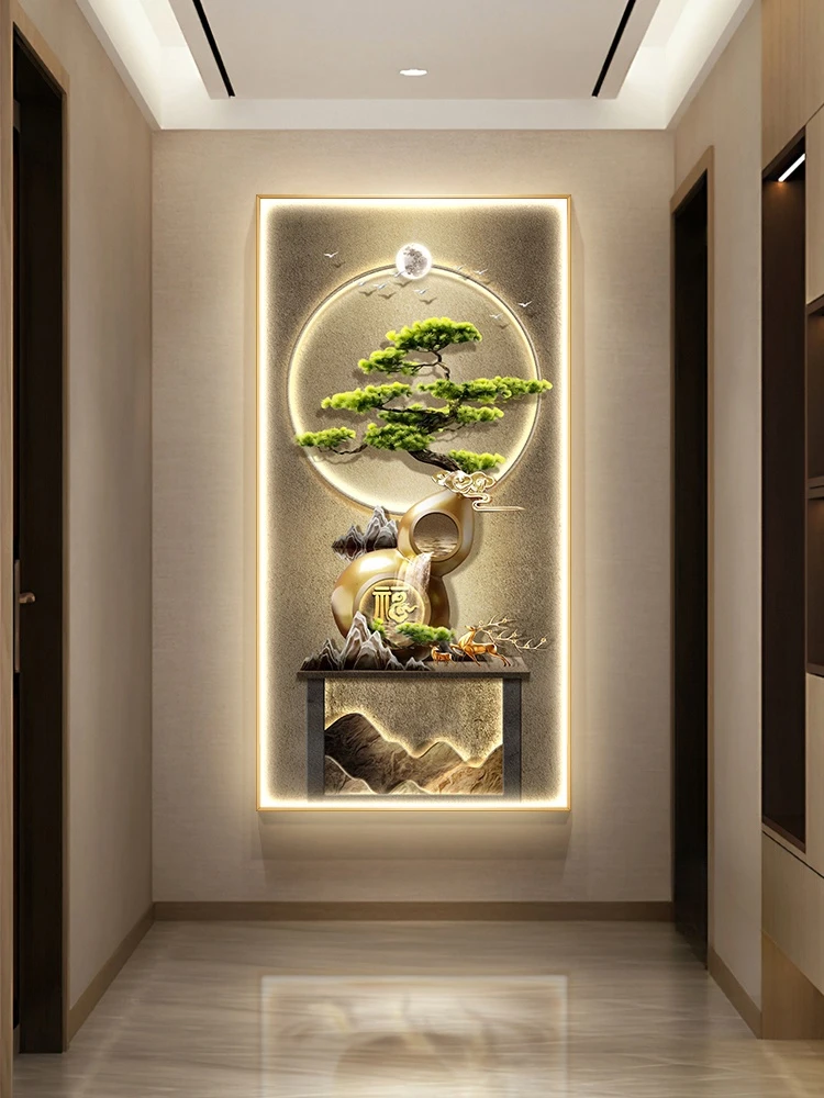 Home Decoration Painting Corridor Hanging Painting Modern LED Wall Lamp Luxury High-end Entrance Lustre Mural Light Living Room