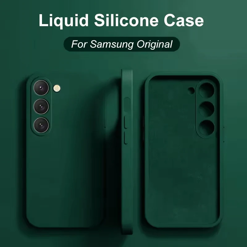 Original Liquid Silicone Case For Samsung Galaxy A56 A55 A35 A34 A54 A15 A53 A73 A23 A32 A52 A16 A26
