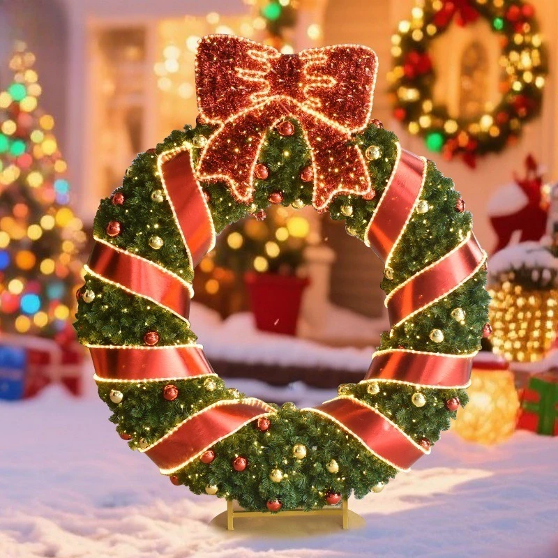 

Christmas Ornament 2m Glowing Large Christmas Wreath