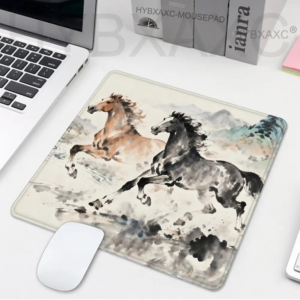 Ink Horse partten Mouse Pad Gamer Mousepad 45x40 Cute Design Gaming Mousepad XS Mouse Mat Large Keyboard Mat For Computer Laptop