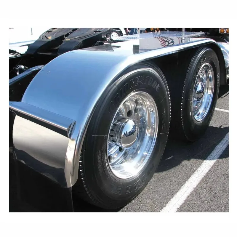 Custom 132" Truck Smooth Stainless Steel Trailer Full Fender with w/Rolled Edge 39"-54"-39" 14 16 Gauge