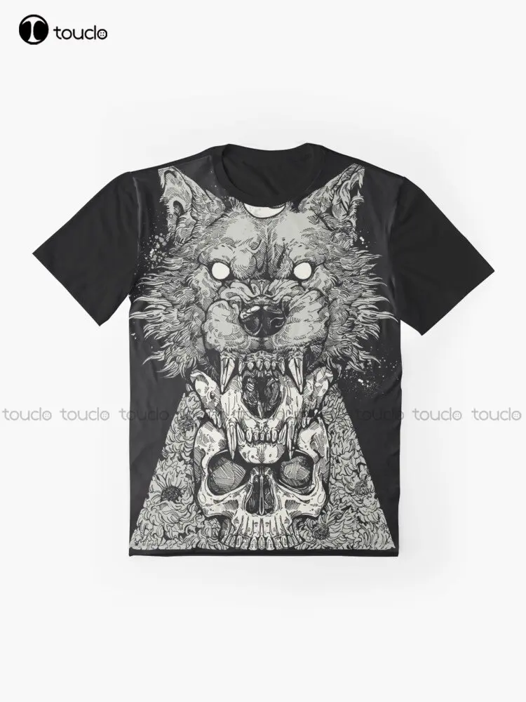 Shape Shift Black Graphic Wolf Werewolf Skull T-Shirt Custom Aldult Teen Unisex Digital Printing Tee Shirts Custom Gift Xxs-5Xl