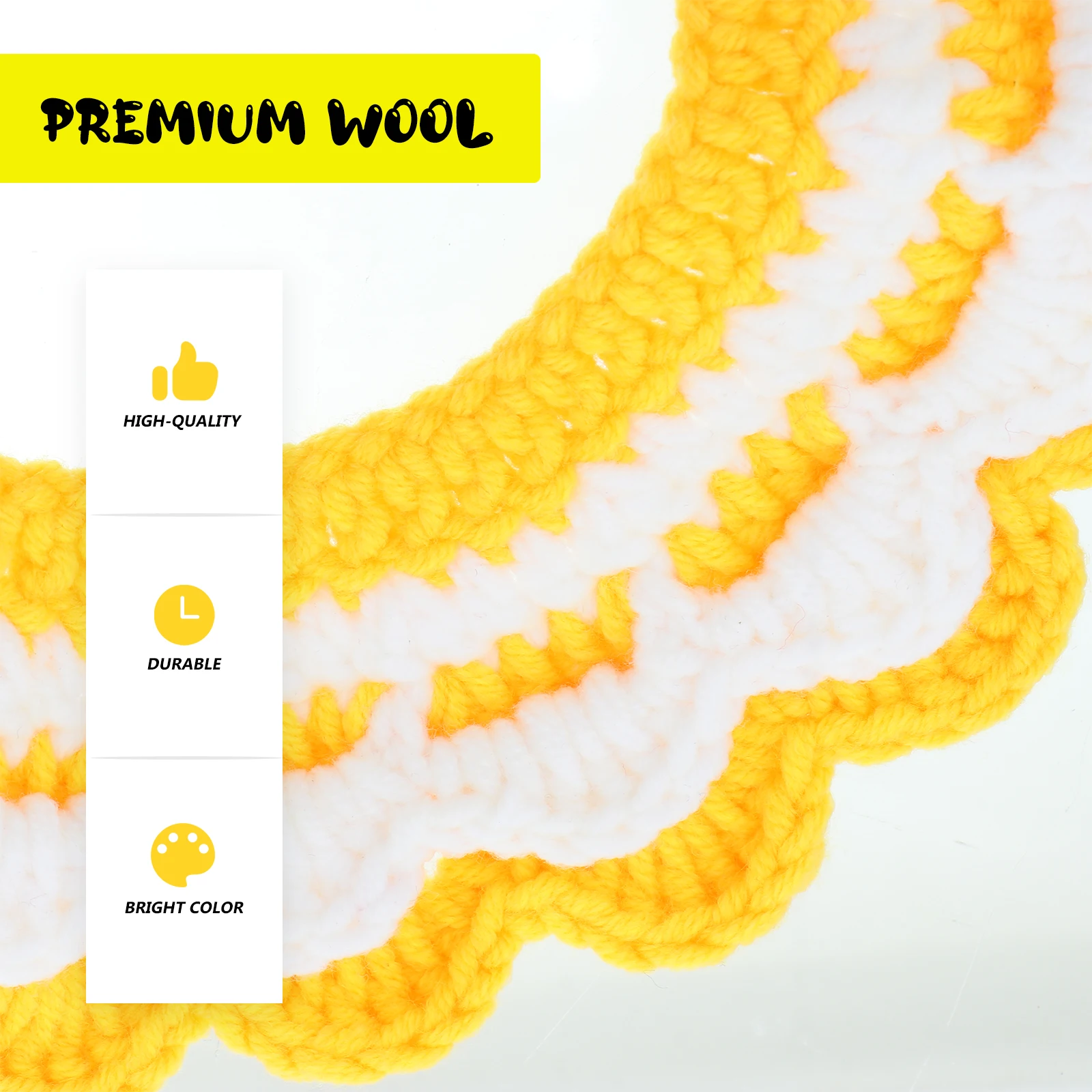 

Wool Pet Scarf Cat Collar Dog Neckerchief Yarn Lace Bib Bright Color Durable Gentle Material Unique Weaving Decorative Role Pet