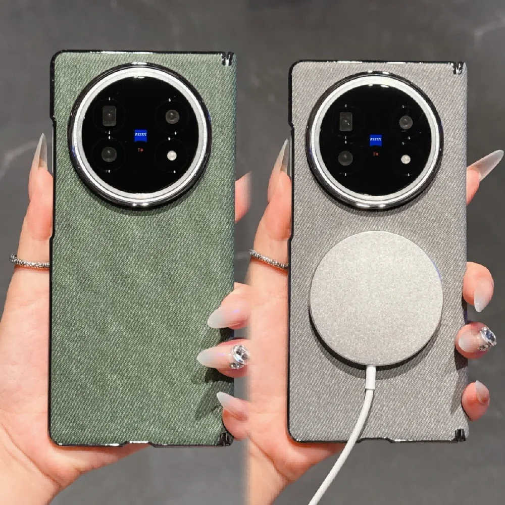 

Чехол для VIVO X Fold 5, роскошный чехол из искусственной кожи с магнитной беспроводной зарядкой, защитный чехол для VIVO X Fold 5 3 Pro Shell