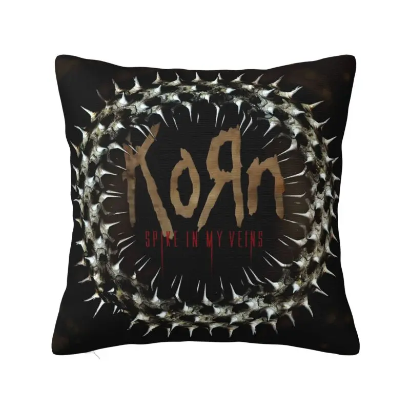 Custom Korns Heavy Metal Music Hard Rock Roll Nordic Throw Pillow Cover Band Cushions Cover for Sofa