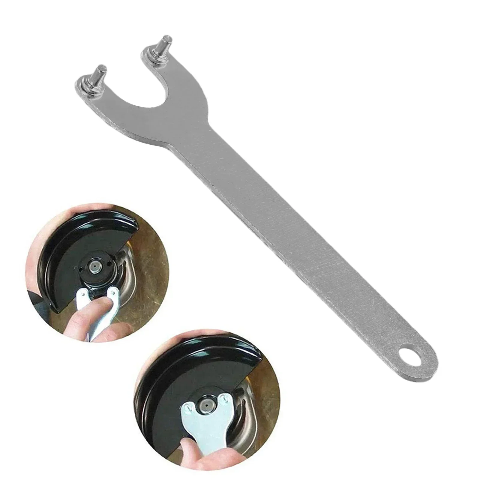 1pc Angle Grinder Key Flanged Wrench 2-jaw Spanner For Dismantling Angle Grinder Marble Machine Flange Wrench Fastener Tools