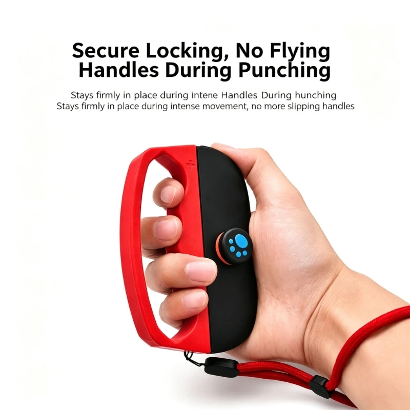 Motion Boxing Controller Grip with a Molded Plastic Body and Accessible Controls for Menu and Inputs Throughout