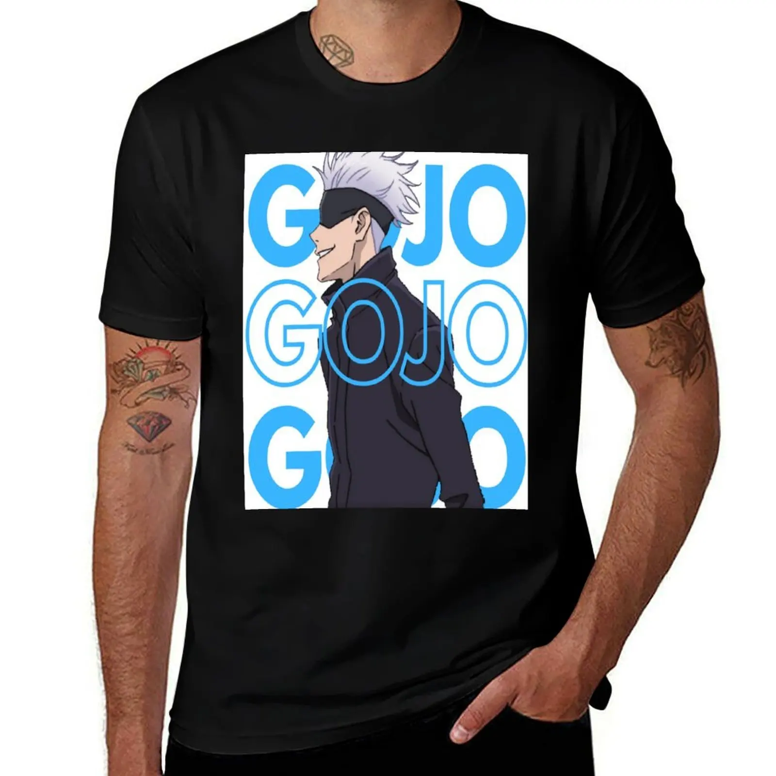 Camiseta con personaje de GOJO SATURU, camiseta para vacaciones de verano