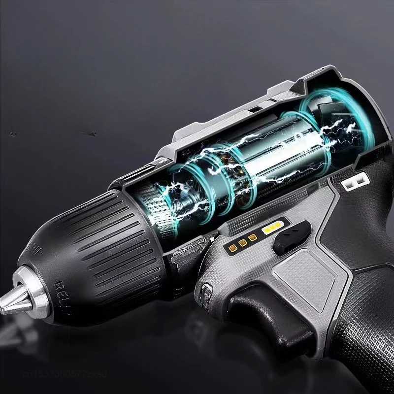 Youpin Deli Brushless Lithium Electric Drill Rechargeable12v28N.m Electric Drill Household Variable Speed Impact Electric Tool