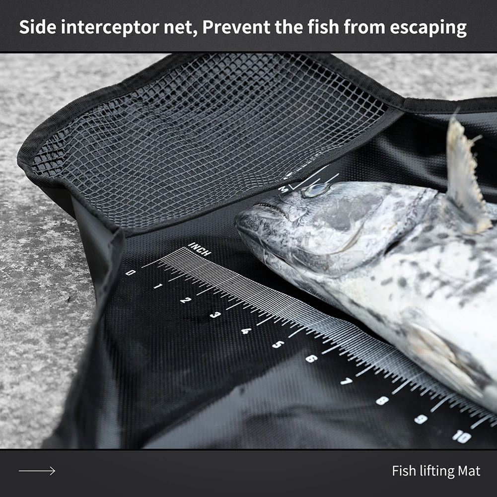 Fishing Bag With Ruler Fishing Sling Bag Landing Mat Measure Fish Length Digital Scale Protector Travel Unhooking Mat Supplies