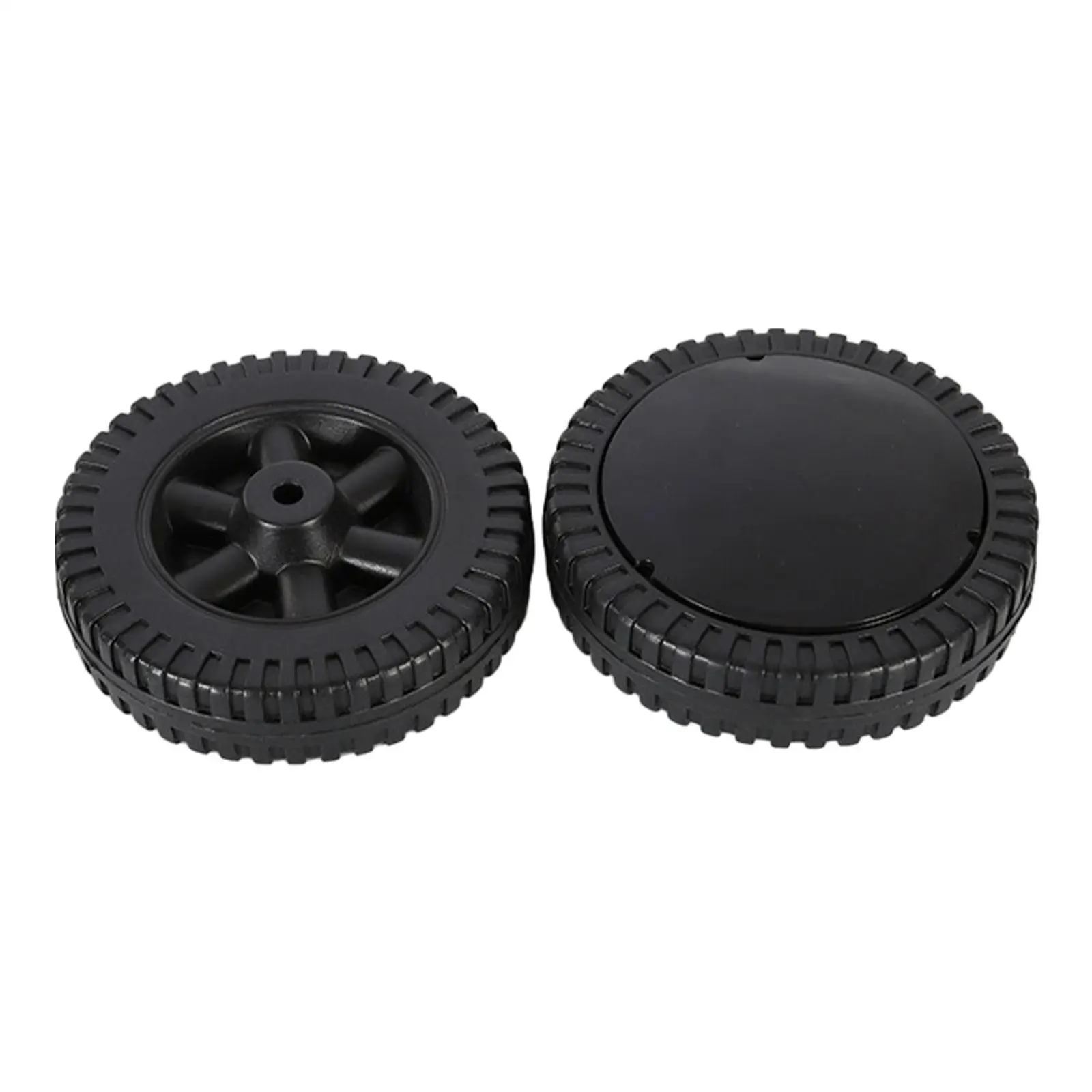 2x Grill Wheels 15cm Black Plastic Wheels Hand Truck Tires Universal Replacement Part for BBQ Grills Most Grills Tools Accessory