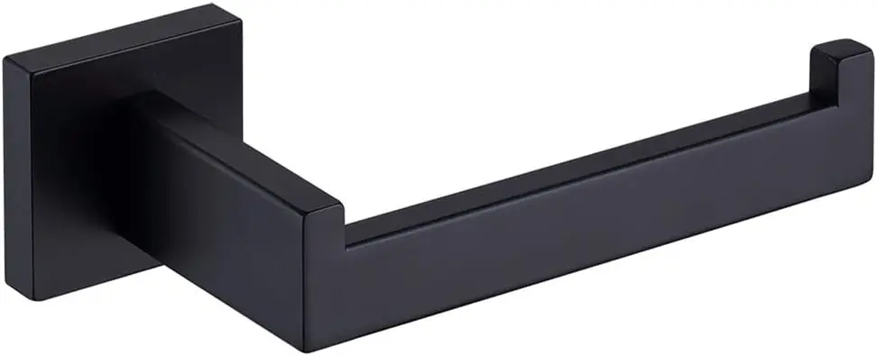 

Matte Black Toilet Paper Holder, Wall Mounted Stainless Steel Dispenser for Bathroom & Kitchen
