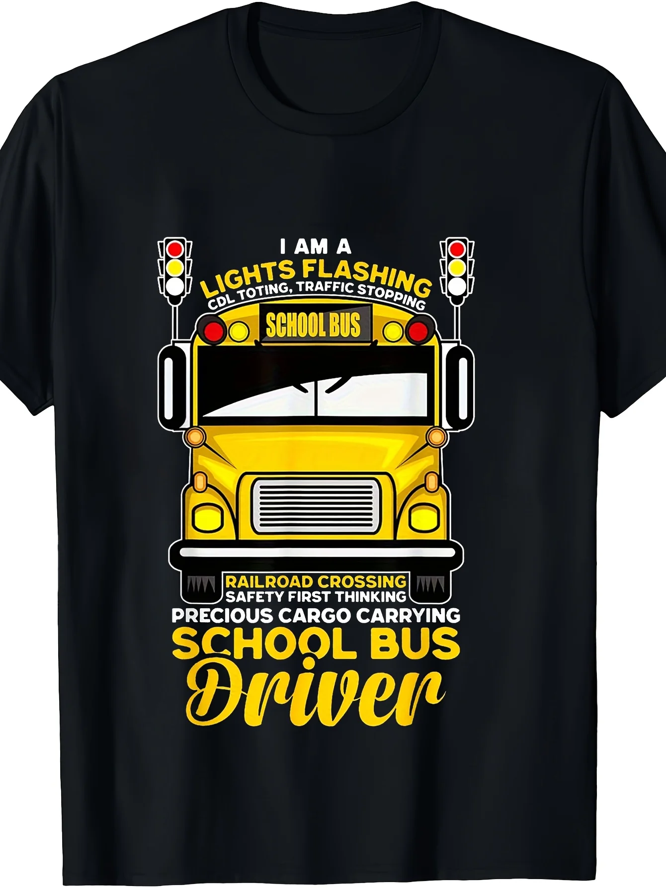 A Humorous Men'S T-Shirt for School Bus Drivers - 
