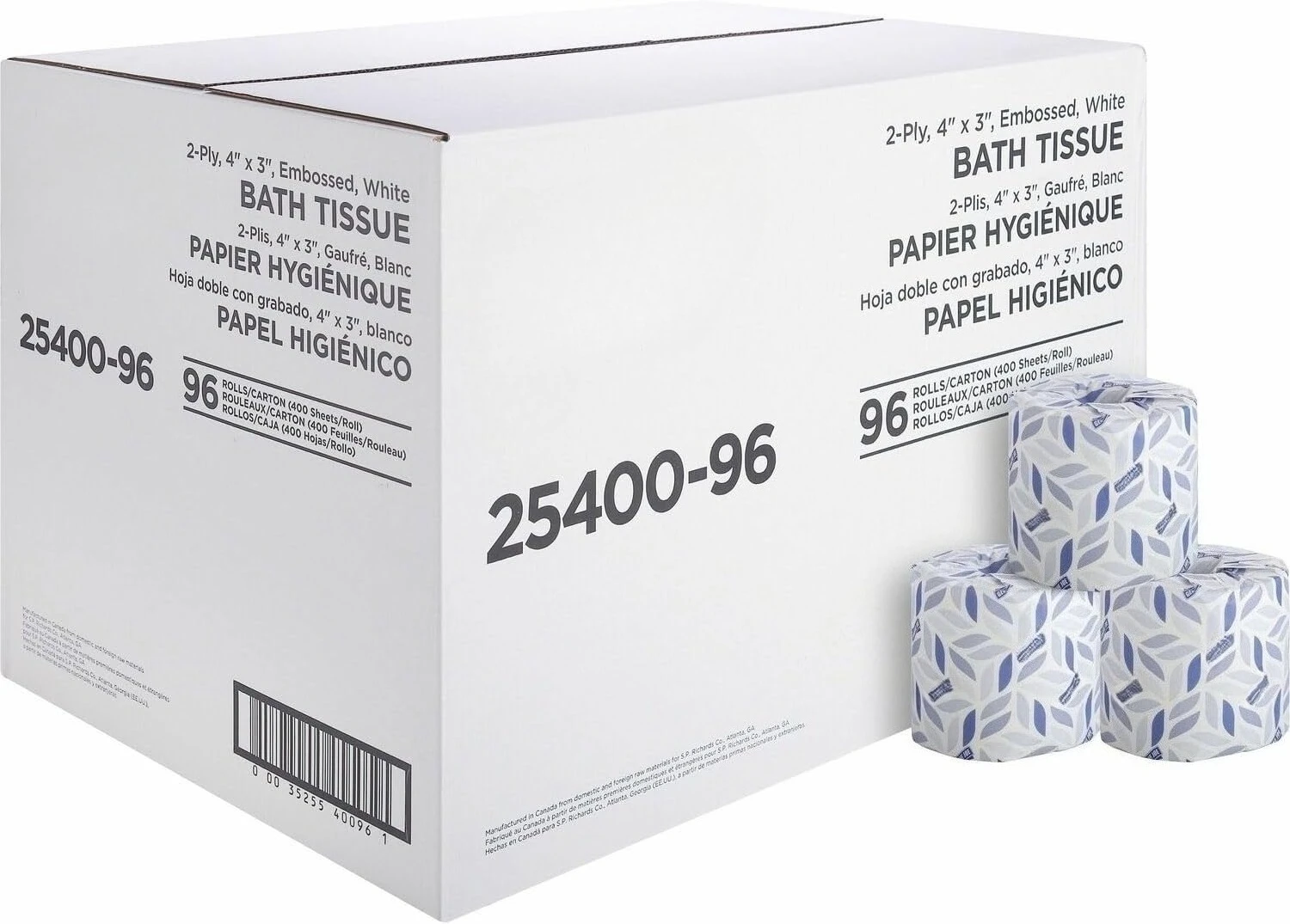 

Стандартная салфетка для ванны, 3 x 4 дюйма, 2-слойная, 400 листов/рулон, 96 шт.-прямые продажи с завода