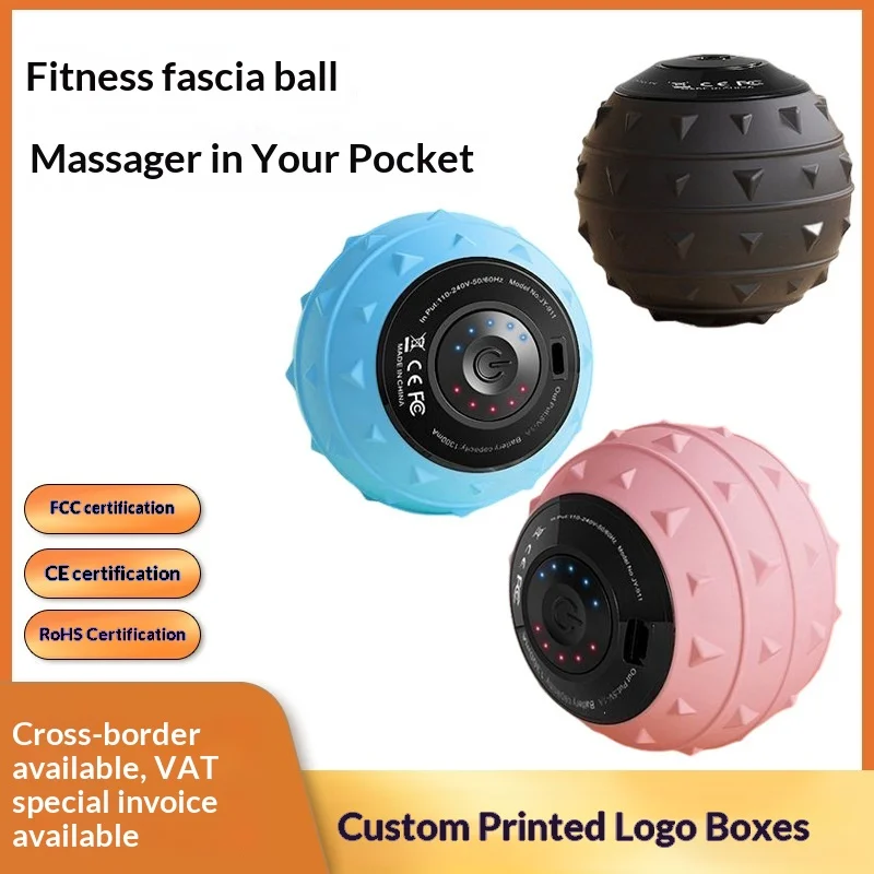 Vibrating Yoga Massage Ball Electric Handheld Massager Fitness Relax Ball Full Body Vibration Muscle Relief For Home Gym Workout