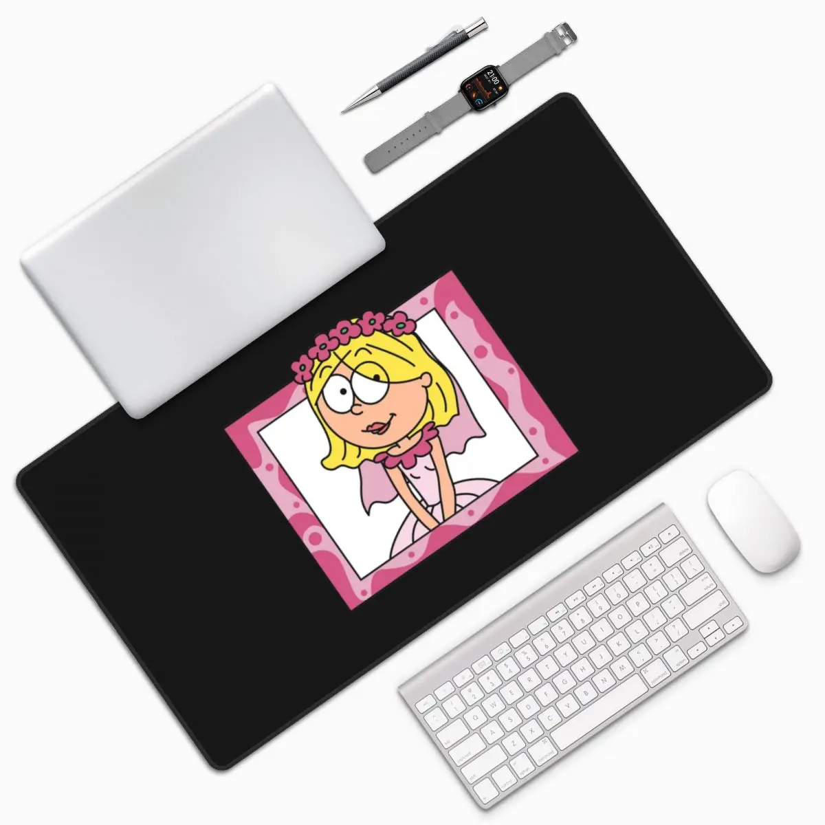

Lizzie Mcguire Cartoon Large Mouse Pad Computer Keyboard Mouse Mat Gaming PC Laptop Desk Mat Office Accessories Table Mats