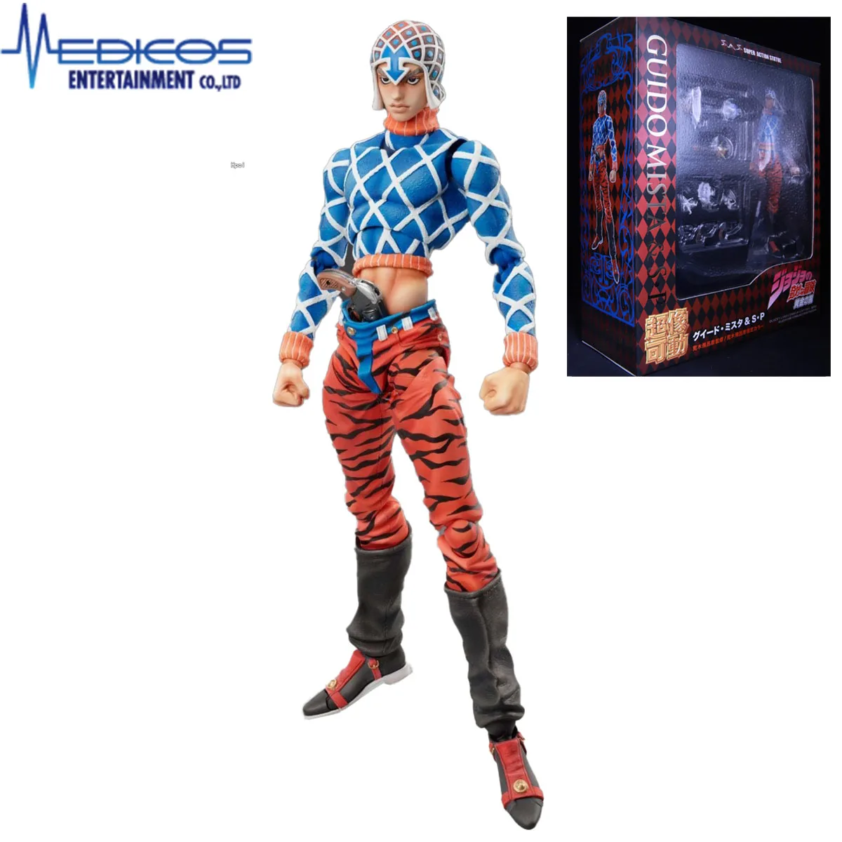 100% Original in Stock Medicos Entertainment Super Action Statue (#34) Jojo No Kimyou Na Bouken Guido Mista Collection Series