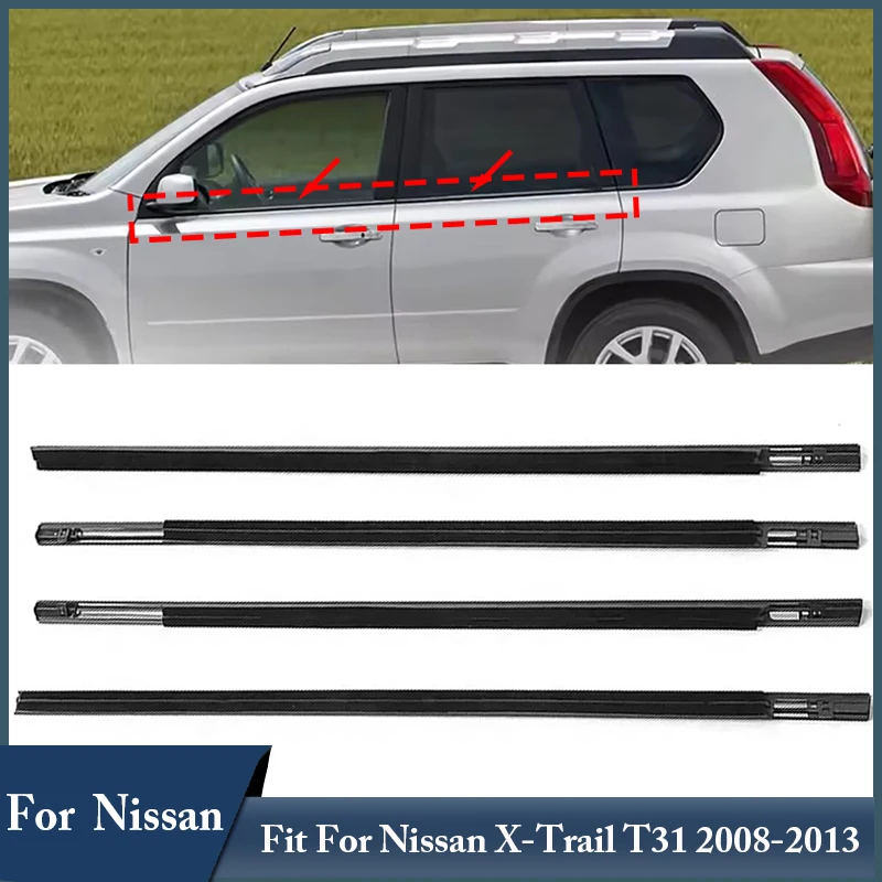 

Car Door Windows Exterior Glass Waterproof Sealing Strips For Nissan X-Trail T31 2008-2013 Car Accessories Rubber Weather Strips