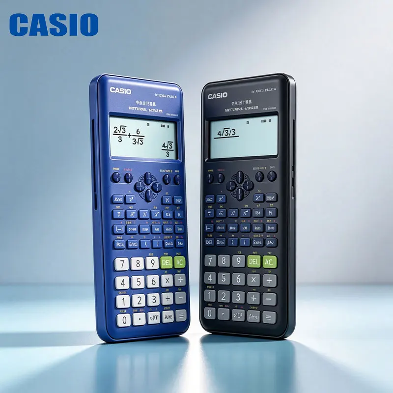 Casio FX-82ES PLUS/FX-50F II Ergonomic Ordinary Calculator - Specially Designed for Reducing Hand Fatigue During Calculations