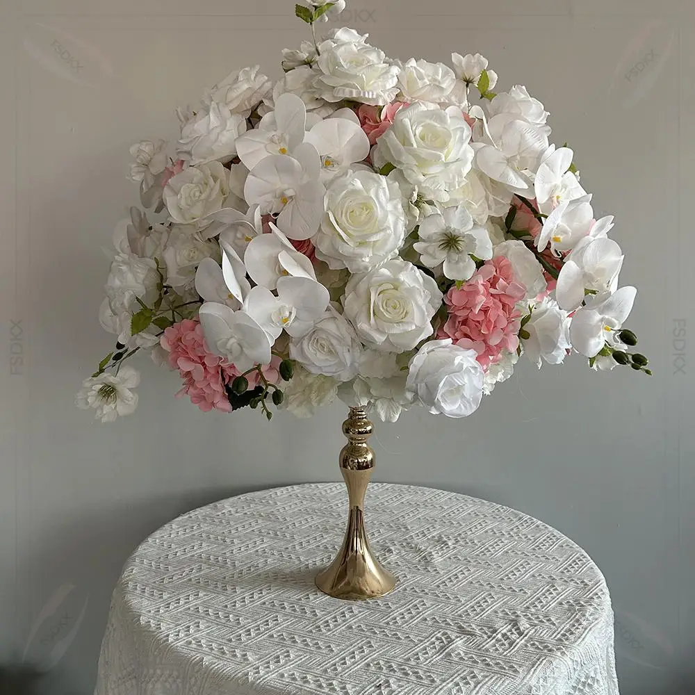 

Flower Ball Wedding Centerpieces Artificial Large Silk White Rose Wedding Flower Balls for Arrangement Centerpieces Decoration