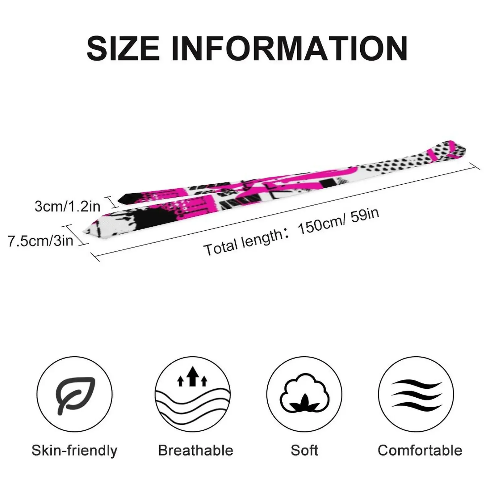 Black Pink Graffit Tie Letter Classic Elegant Neck s For Unisex Adult Wedding Party Collar  Printed Necktie Accessories