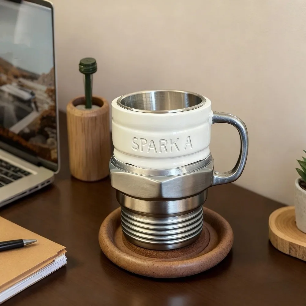 Office Decor Unique Spark Plug Mug Automotive Decorative Industrial Coffee Cup Funny Automotive Themed Mug Coffee Drinking - view 3