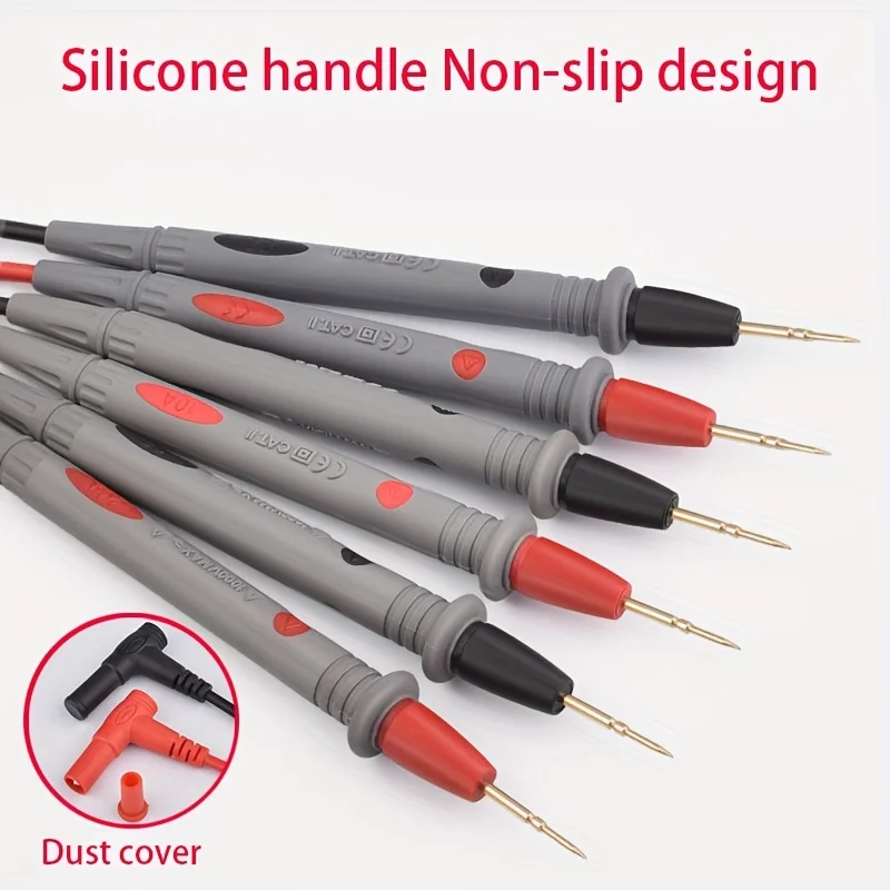 Conjunto de sonda multímetro digital de ponta dupla com fios pretos vermelhos 1000v 20a acessórios de multímetro de teste de corrente de tensão precisa