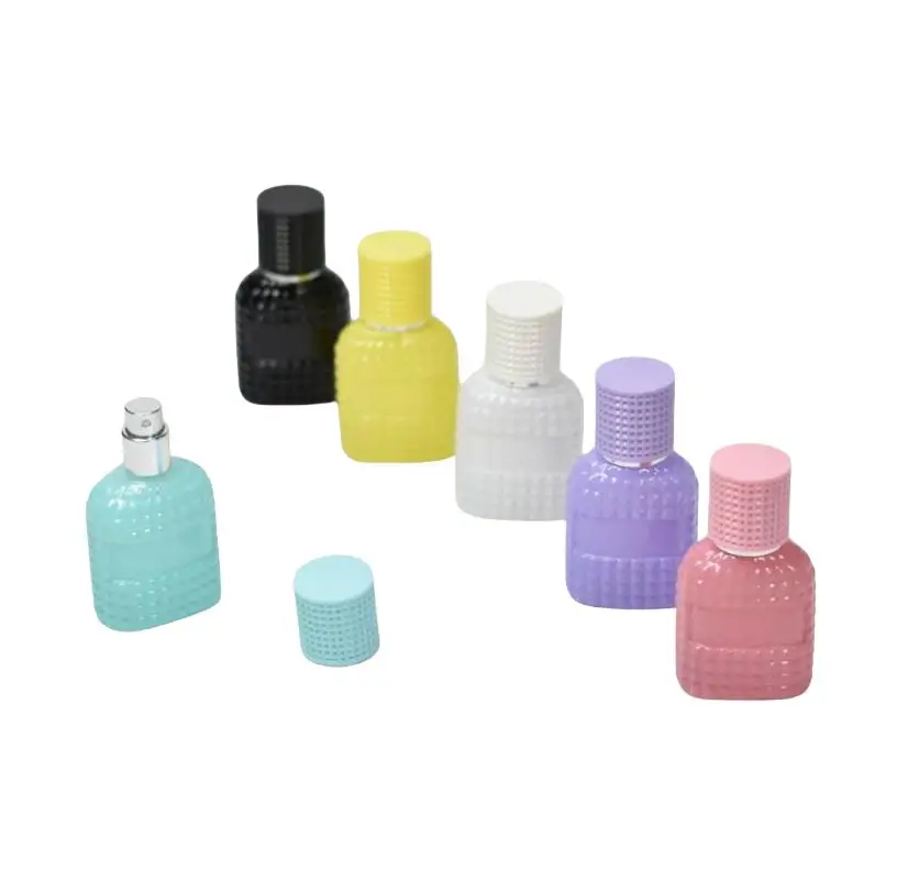 50Pcs 30ml Empty Glass Perfume Bottle Glass Spray Travel Bottle Colorful Fragrance Packaging Bottle ni24