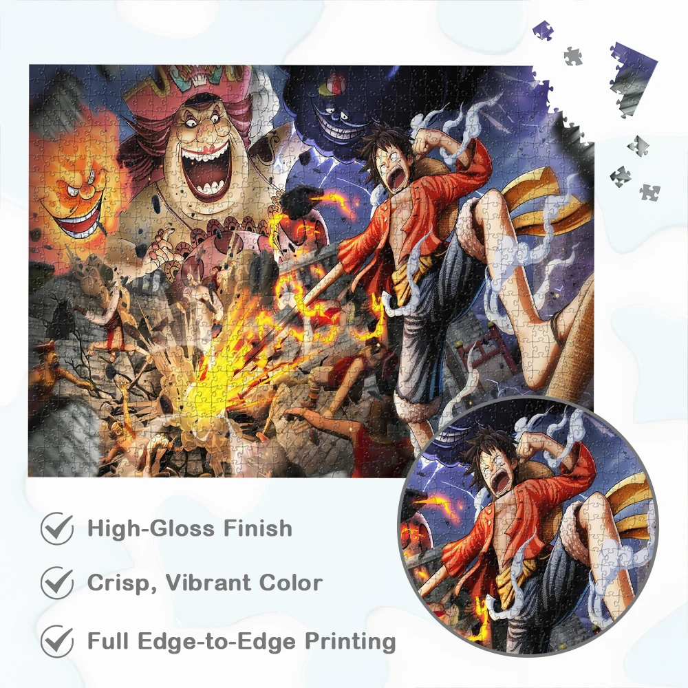 Uma peça aventura quebra-cabeças clássico anime japonês jogos quebra-cabeças 108/200/300/500/1000/1500 peças dos desenhos animados quebra-cabeças de madeira