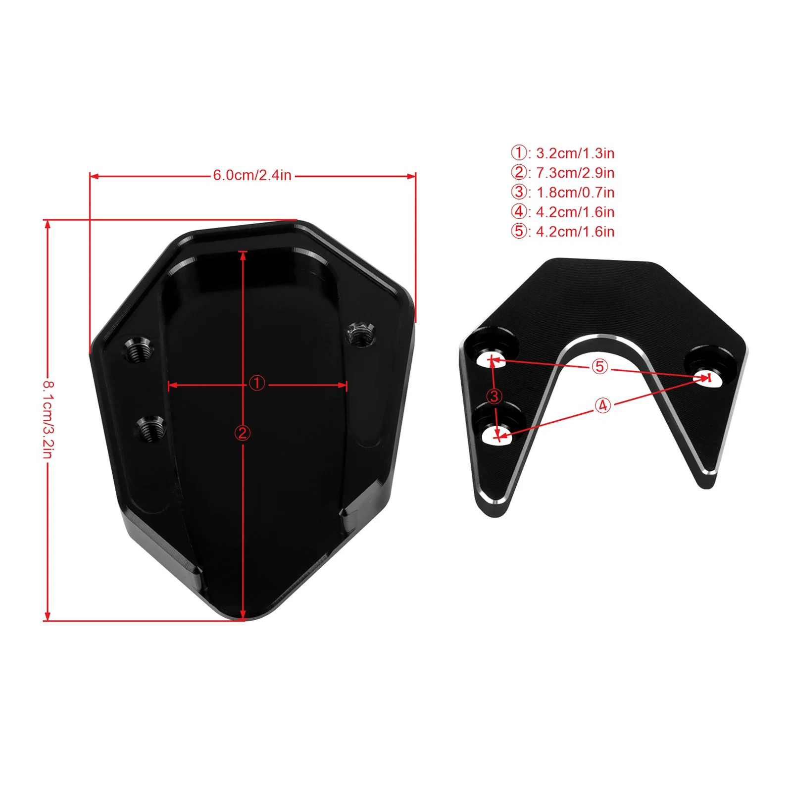 For SUZUKI GW250 GSX250R GSX 250 R 2021-2023 DL250 Motorcycle Kickstand Support Plate Foot Side Stand Enlarge Extension Pad view 2