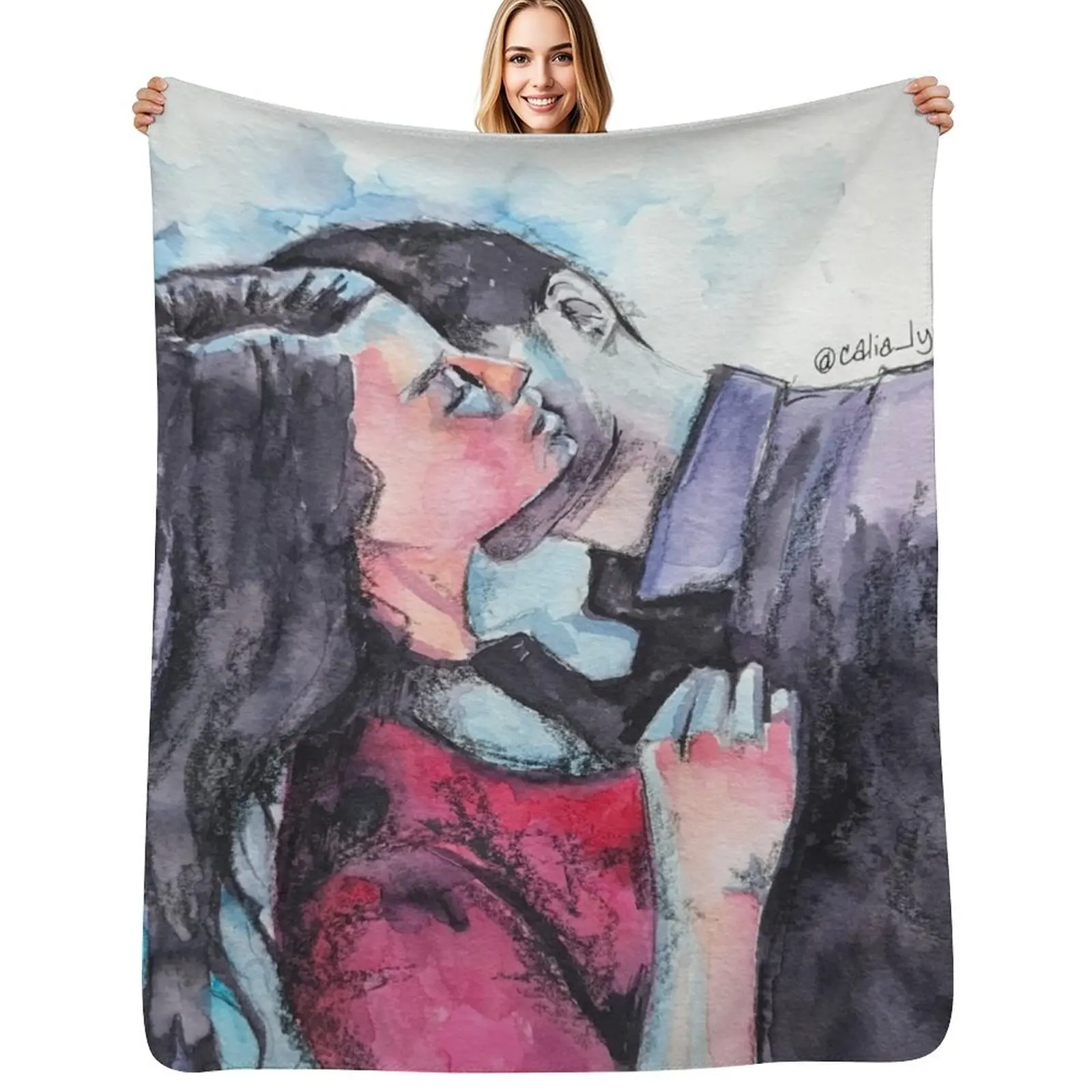 

Deckerstar - Hearts Tethered Throw Blanket Soft Plush Blanket as Housewarming Gift