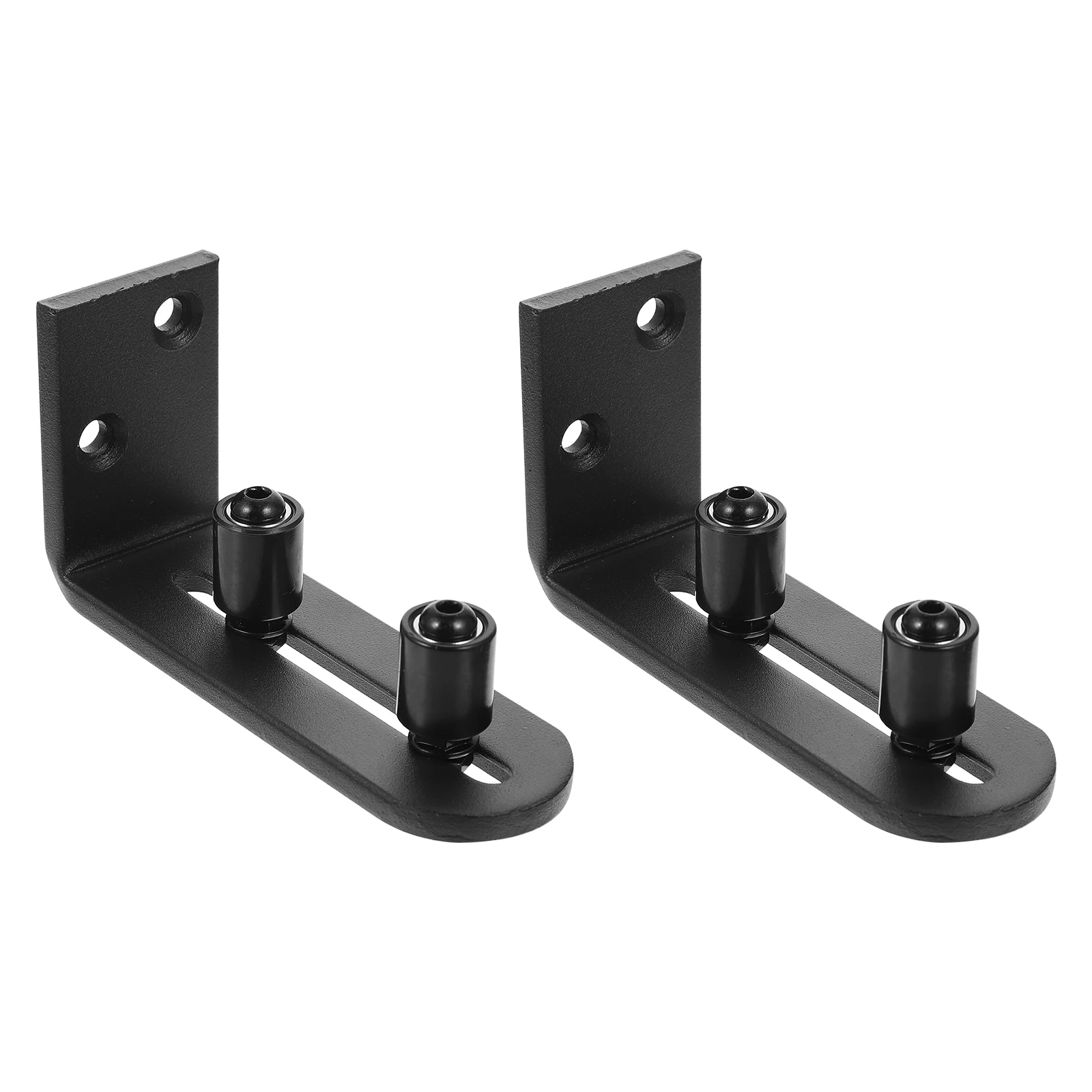 

2pcs Barn Door Floor Guide Carbon Steel Stay Roller Sliding Wall Mount Adjustable Smooth Edges Bracket Screws Quiet Reliable