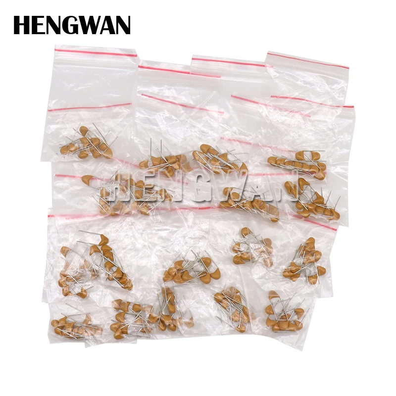 18values*10pcs = 180pcs Monolithic Ceramic Capacitor Kit 50V 20pF - 1uF Capacitance Assorted Set DIY