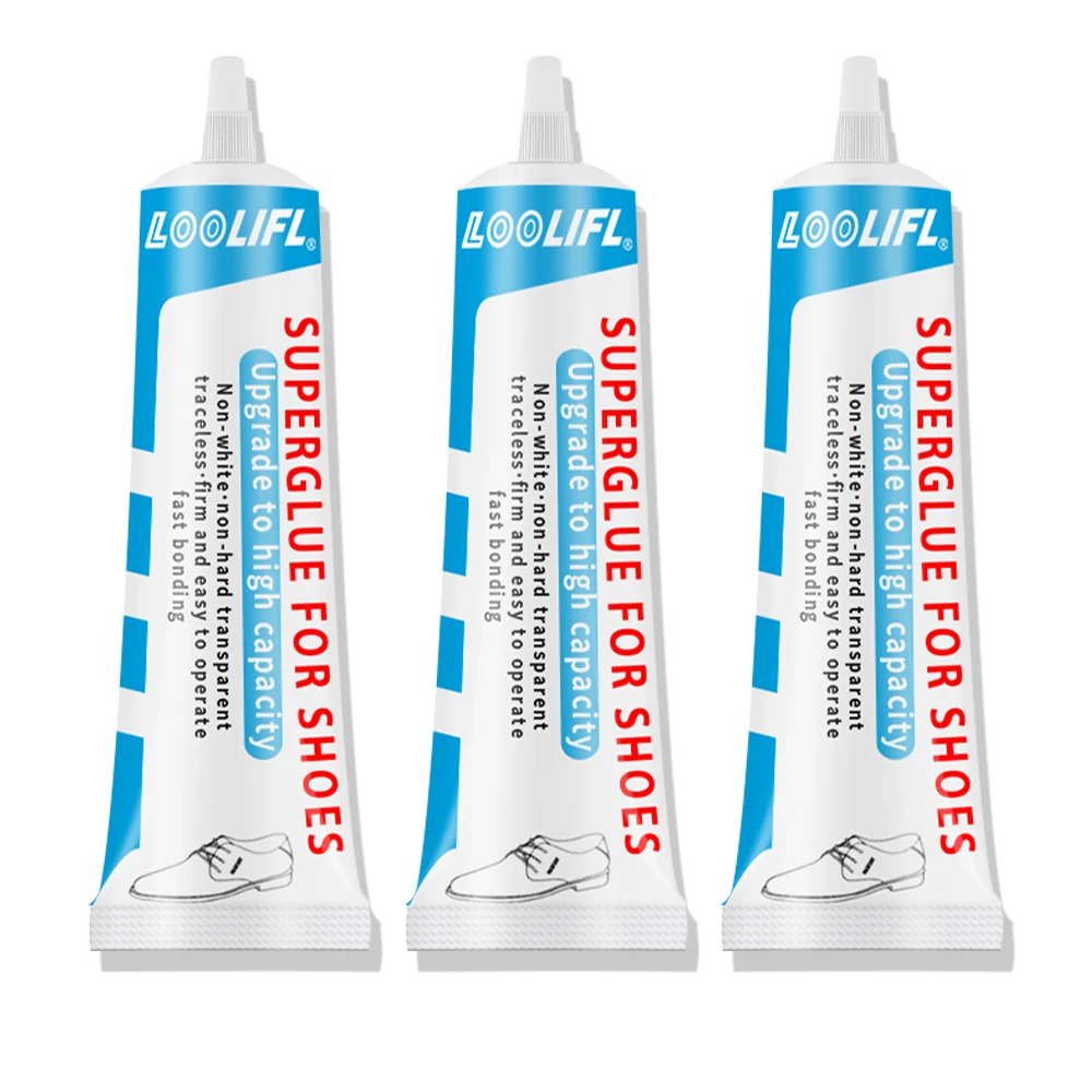 Professional Super Glue 60ml for Shoes Fast Curing Water Resistant Transparent Non-Marking Soft Adhesive for All Footwear Repair