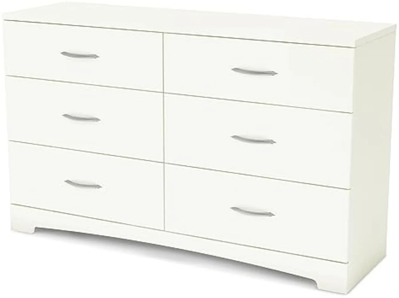 South Shore Step One, Gray, Contemporary, Clothing Storage, Six, Bedroom, Dresser Chest of Drawers, Pure White